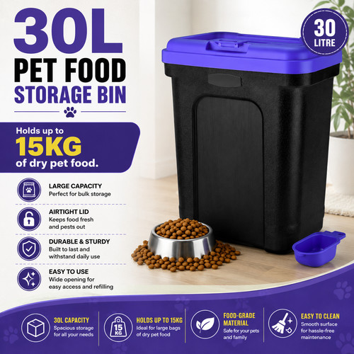Large 15kg airtight pet food - 15kg,