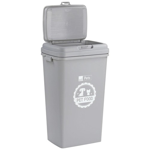53l grey pet food - grey, container