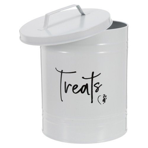 Dog treats canister metal pet - treats,