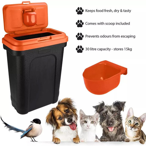 Food storage bin container - container, dog