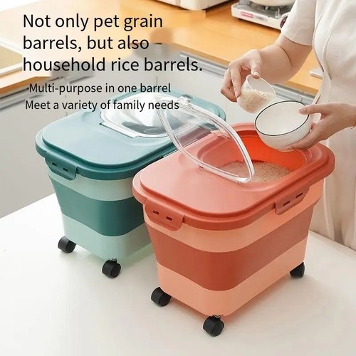 Collapsible pet food storage - collapsible,